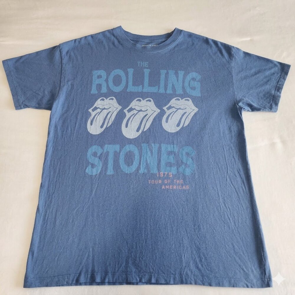🩵American Eagle | Rolling Stones 1975 Tour Graphic Tee | Size S